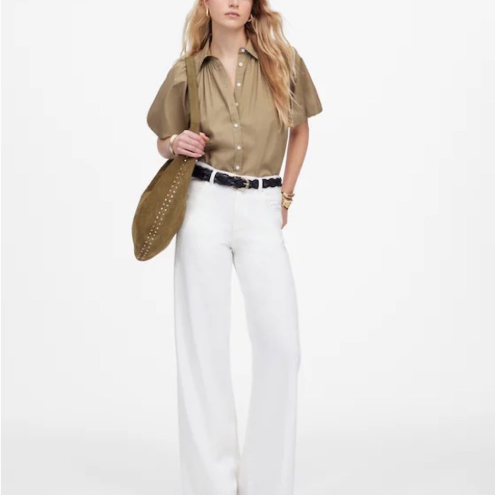 Madewell Women's Wide Leg Jeans in White
